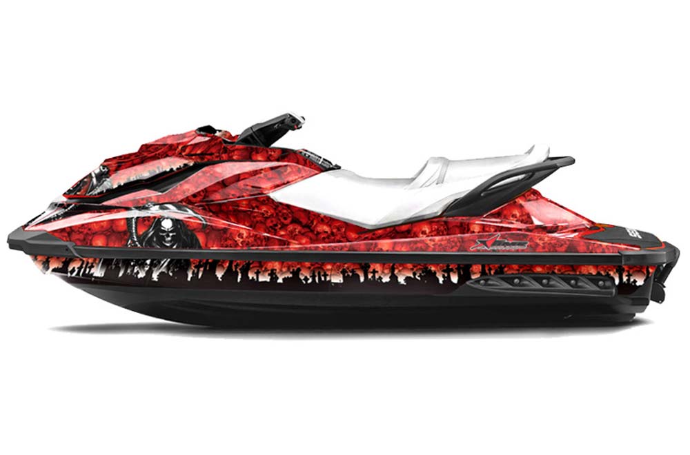 Sea Doo GTI / GTR / GTS Sitdown Jet Ski Graphic Kit - 2011-2018 Reaper Red