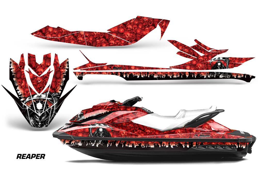 Sea Doo GTI / GTR / GTS Sitdown Jet Ski Graphic Kit - 2011-2018 Reaper Red