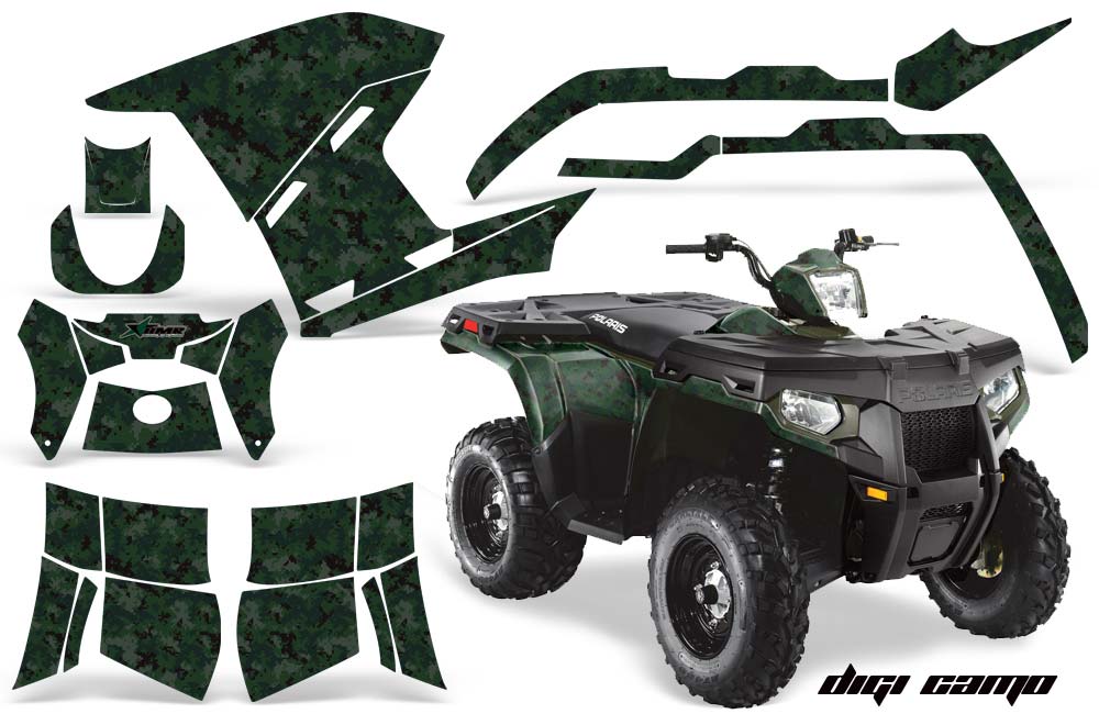 Polaris Sportsman 800 / 500 ATV Graphic Kit - 2005-2010 Digi Camo Green