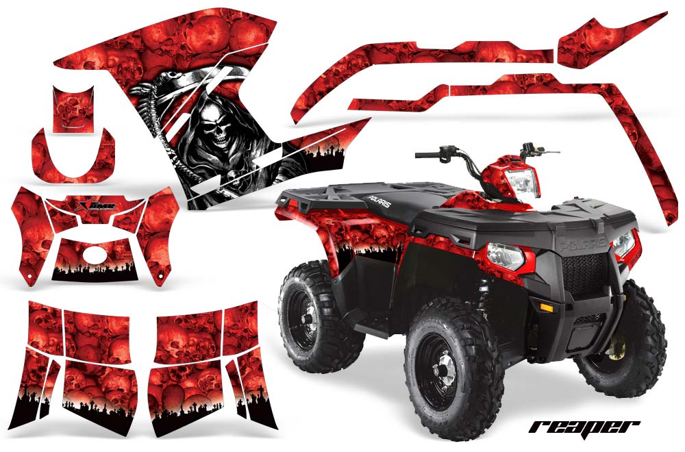 Polaris Sportsman 800 / 500 ATV Graphic Kit - 2005-2010 Reaper Red