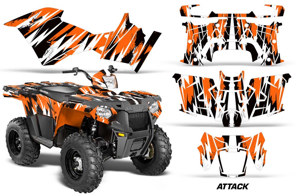 Polaris Sportsman 325ETX / 450 / 570 ATV Graphic Kit - 2014-2017 Attack Orange