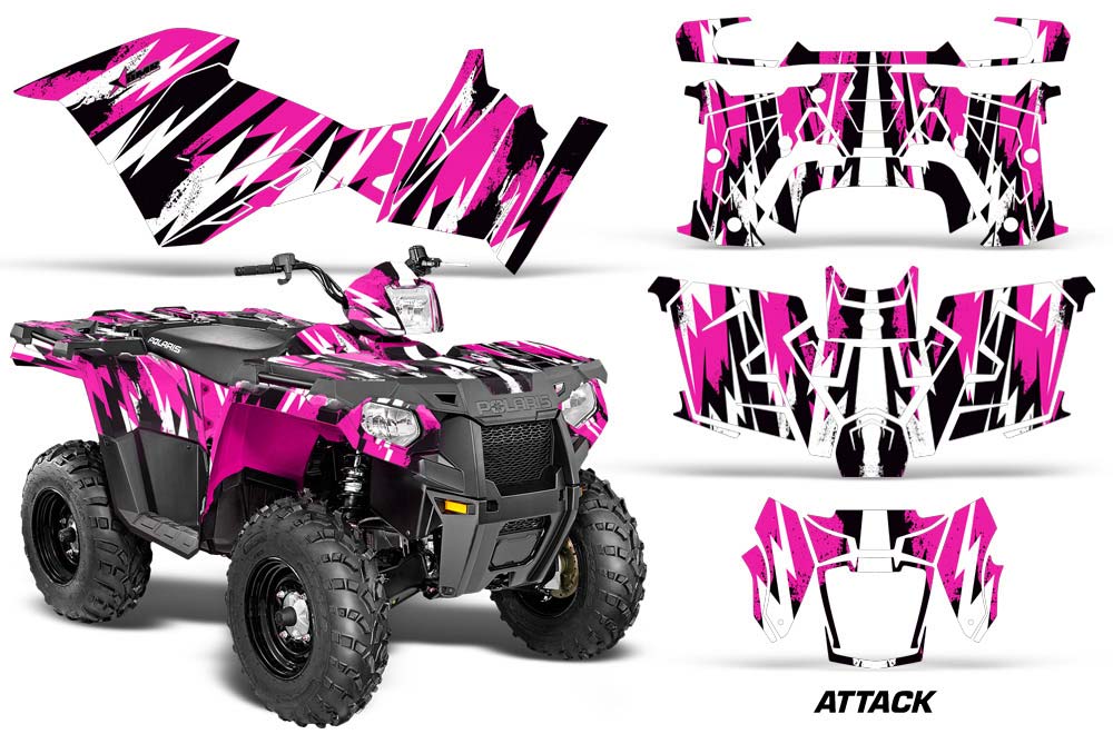 Polaris Sportsman 325ETX / 450 / 570 ATV Graphic Kit - 2014-2017 Attack Pink