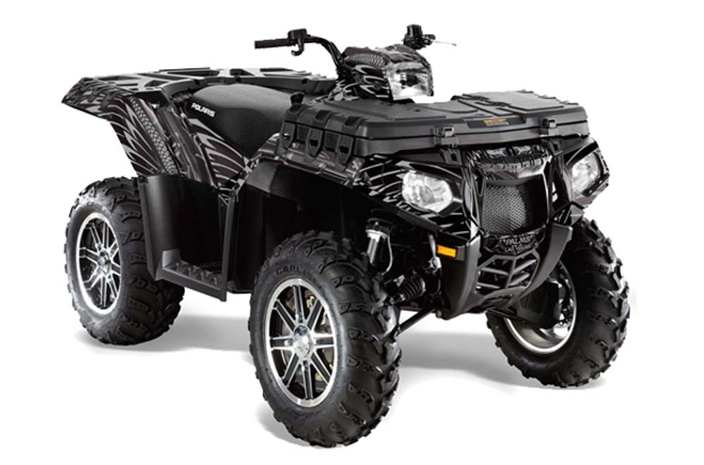 Polaris Sportsman 550 / 850 / 850SP / 1000 ATV Graphic Kit - 2009-2016 Skulls and Hammers Silver