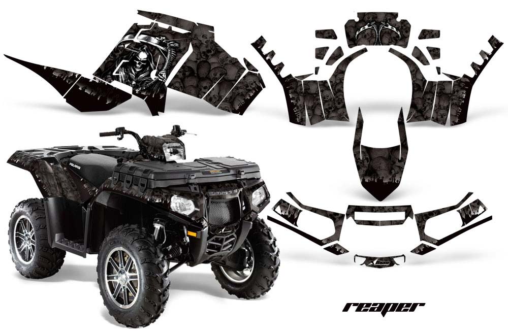 Polaris Sportsman 550 / 850 / 850SP / 1000 ATV Graphic Kit - 2009-2016 Reaper Black