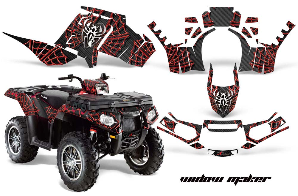 Polaris Sportsman 550 / 850 / 850SP / 1000 ATV Graphic Kit - 2009-2016 Widow Maker Red