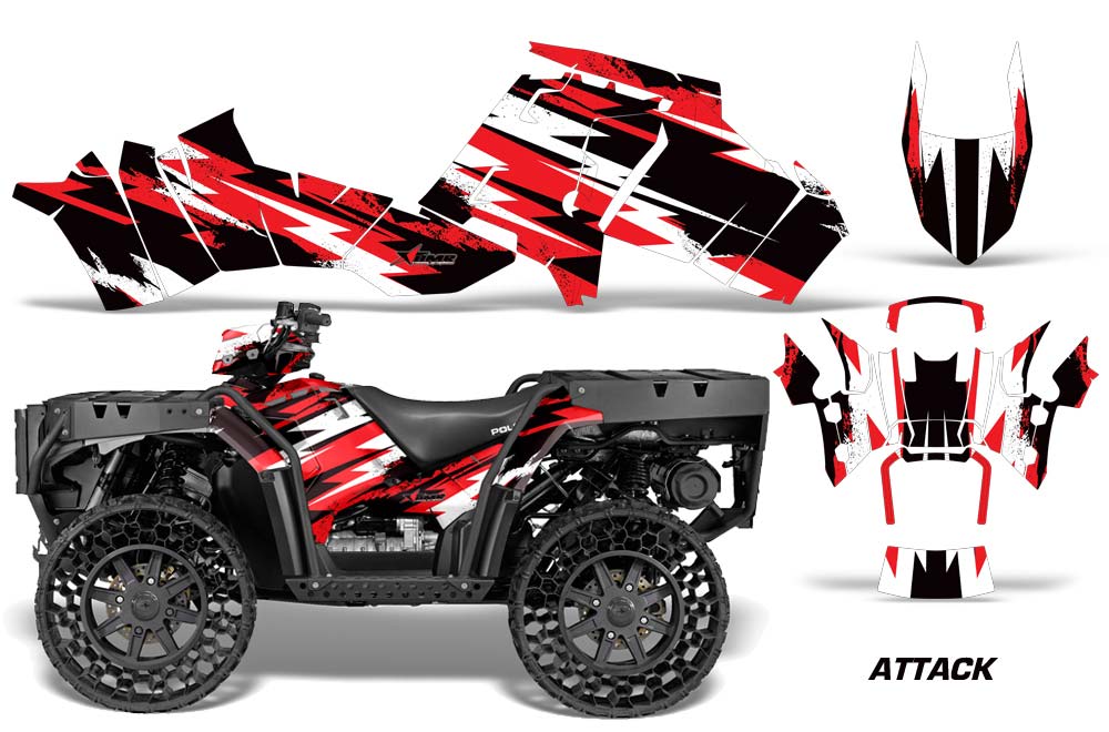 Polaris Sportsman WV850 ATV Graphic Kit - 2012-2015 Attack Red