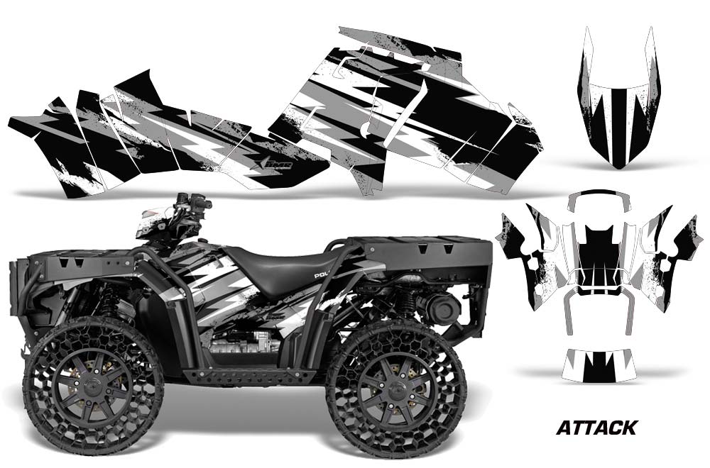 Polaris Sportsman WV850 ATV Graphic Kit - 2012-2015 Attack Silver