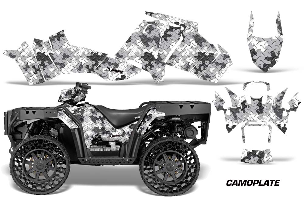 Polaris Sportsman WV850 ATV Graphic Kit - 2012-2015 Camoplate White