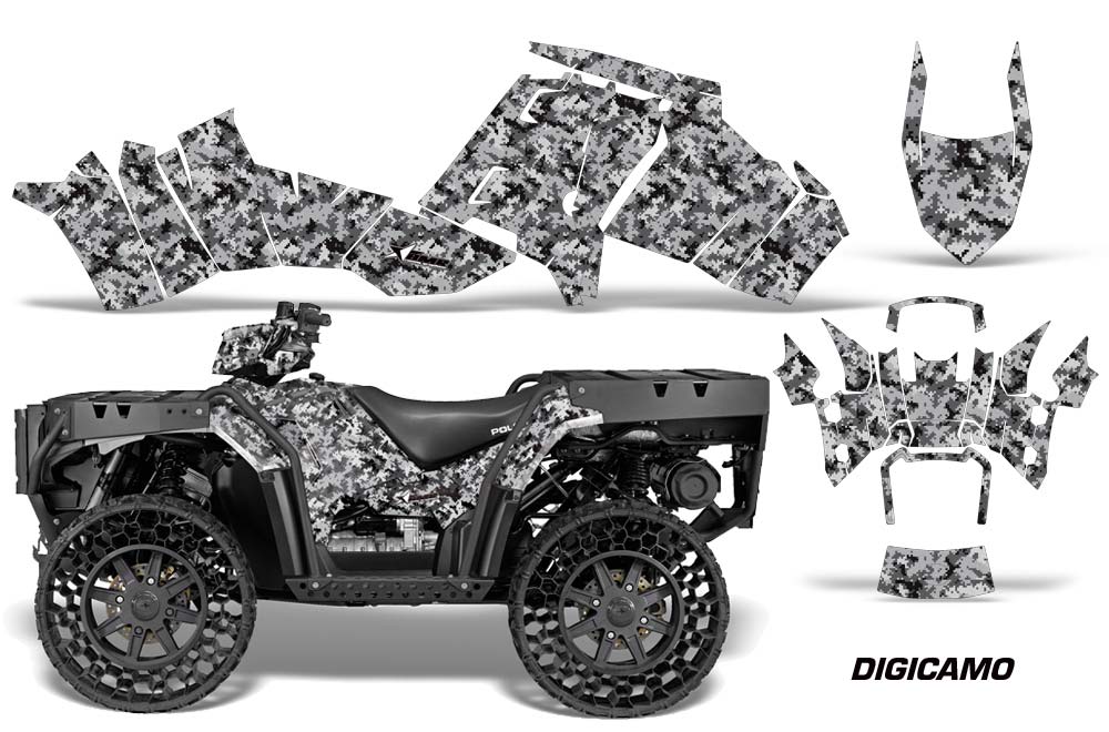 Polaris Sportsman WV850 ATV Graphic Kit - 2012-2015 Digi Camo Silver