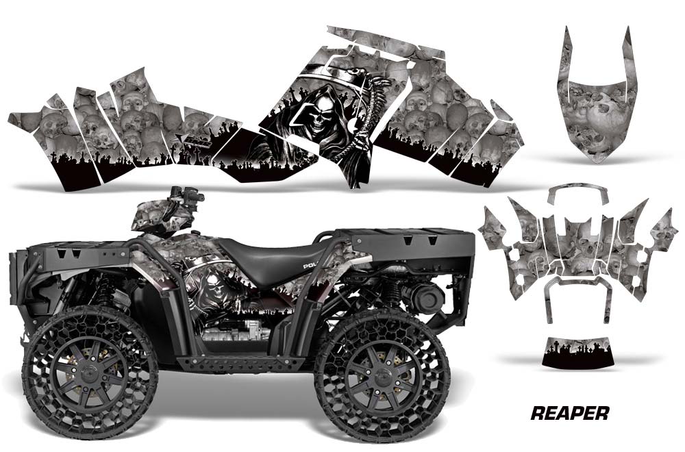 Polaris Sportsman WV850 ATV Graphic Kit - 2012-2015 Reaper Silver
