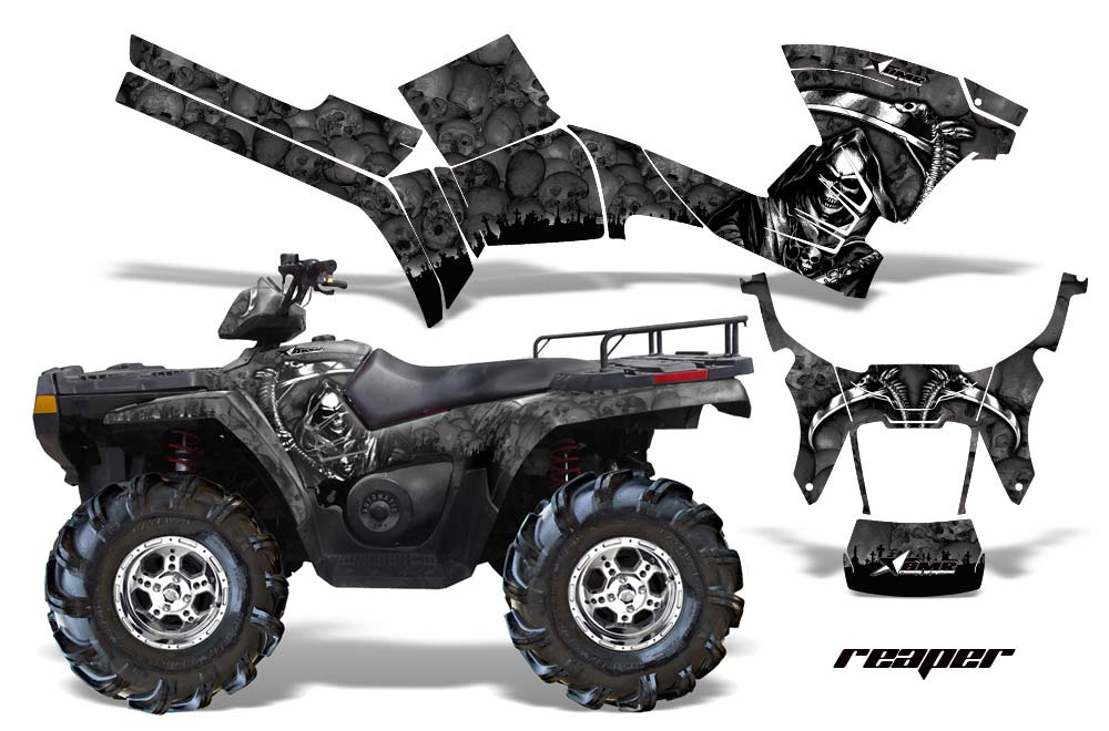 Polaris Sportsman 800 / 500 ATV Graphic Kit - 2005-2010 Reaper Black