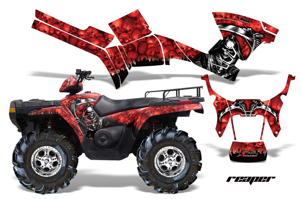 Polaris Sportsman 800 / 500 ATV Graphic Kit - 2005-2010 Reaper Red