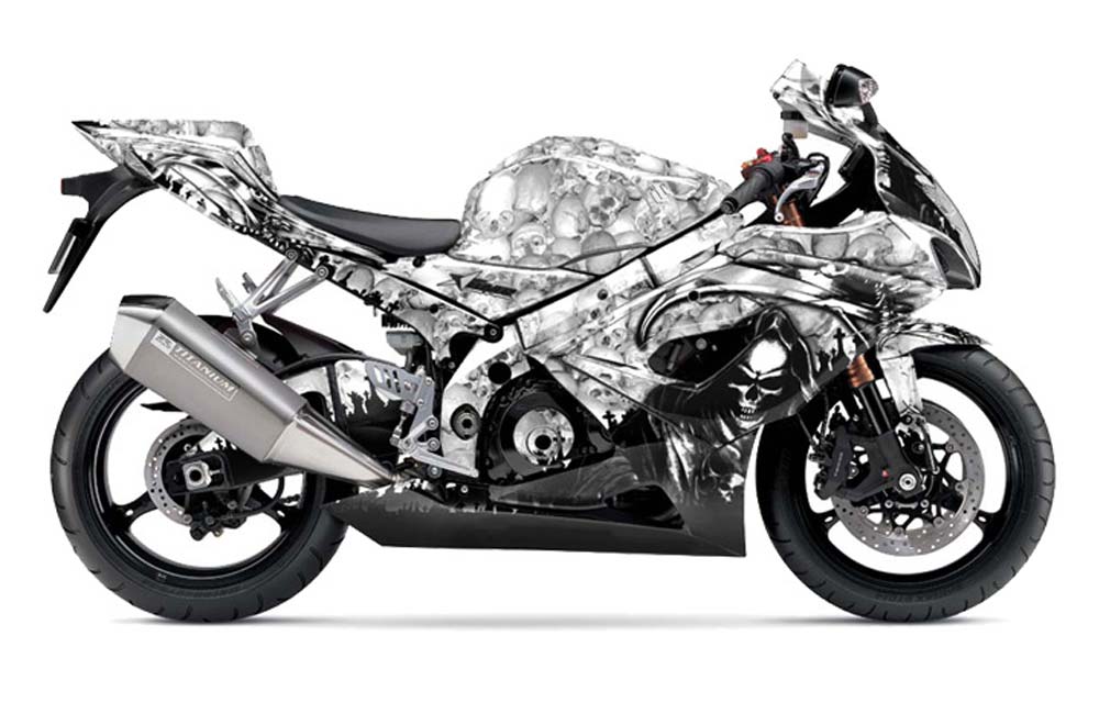 Suzuki GSXR 1000 Graphic Kit - 2005-2006 Reaper White