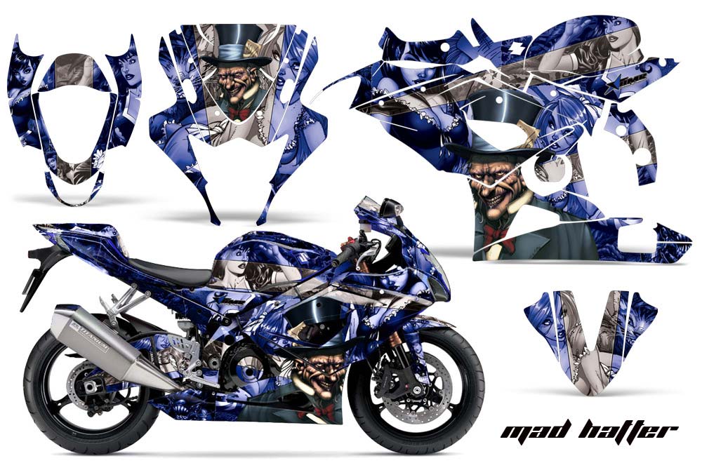 Suzuki GSXR 1000 Graphic Kit - 2005-2006 Mad Hatter Blue