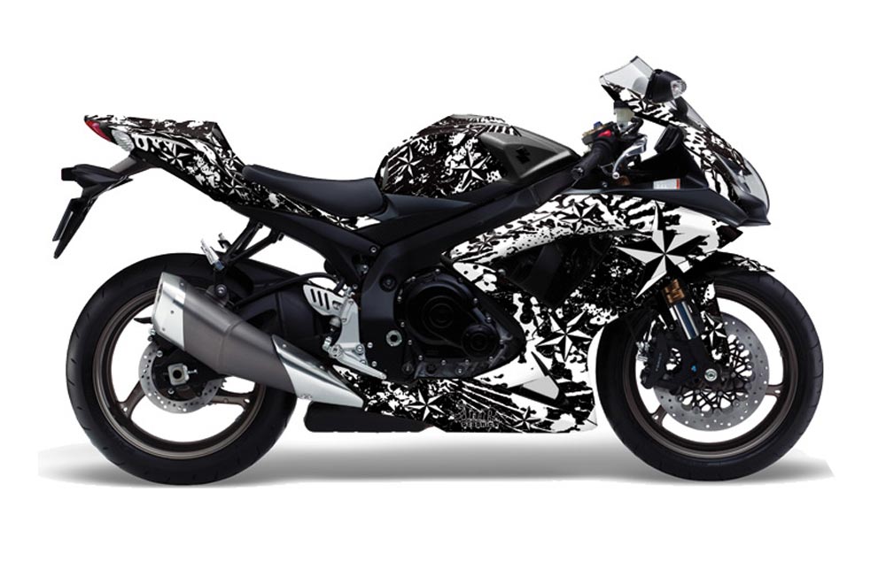 Suzuki GSXR 600 / 750 Graphic Kit - 2008-2010 North Star White