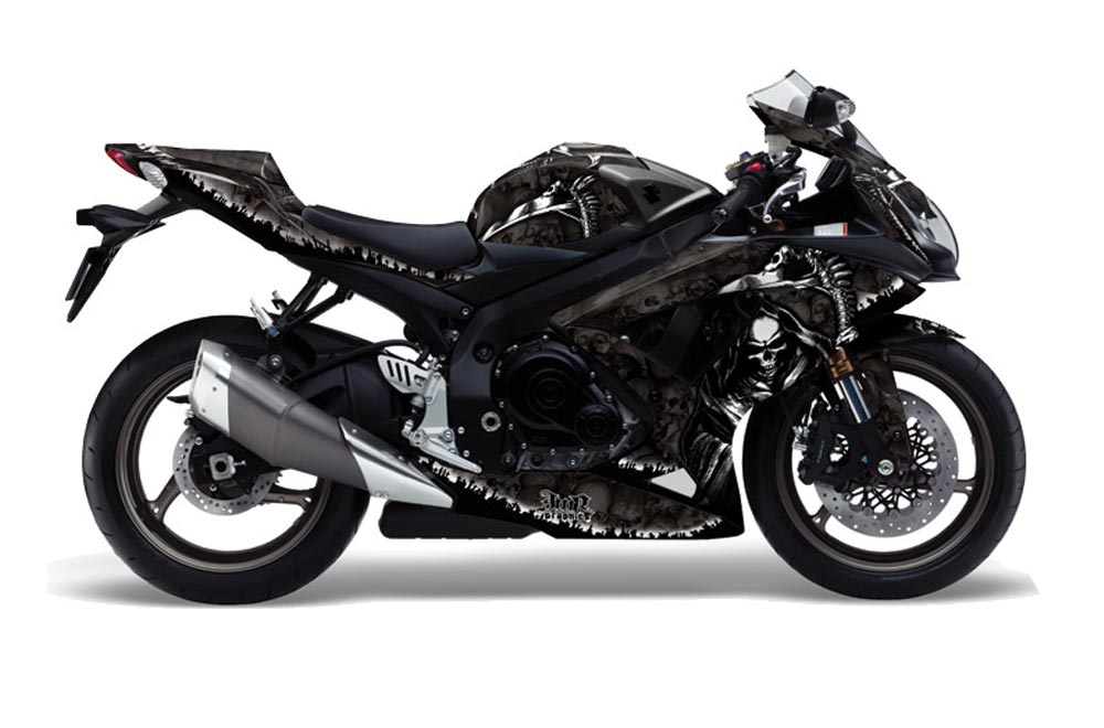 Suzuki GSXR 600 / 750 Graphic Kit - 2008-2010 Reaper Black