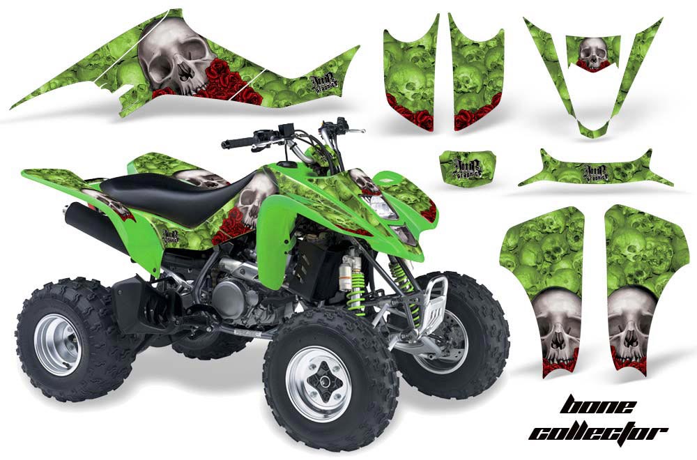 Suzuki LTZ 400 ATV Graphic Kit - 2003-2008 Bone Collector Green