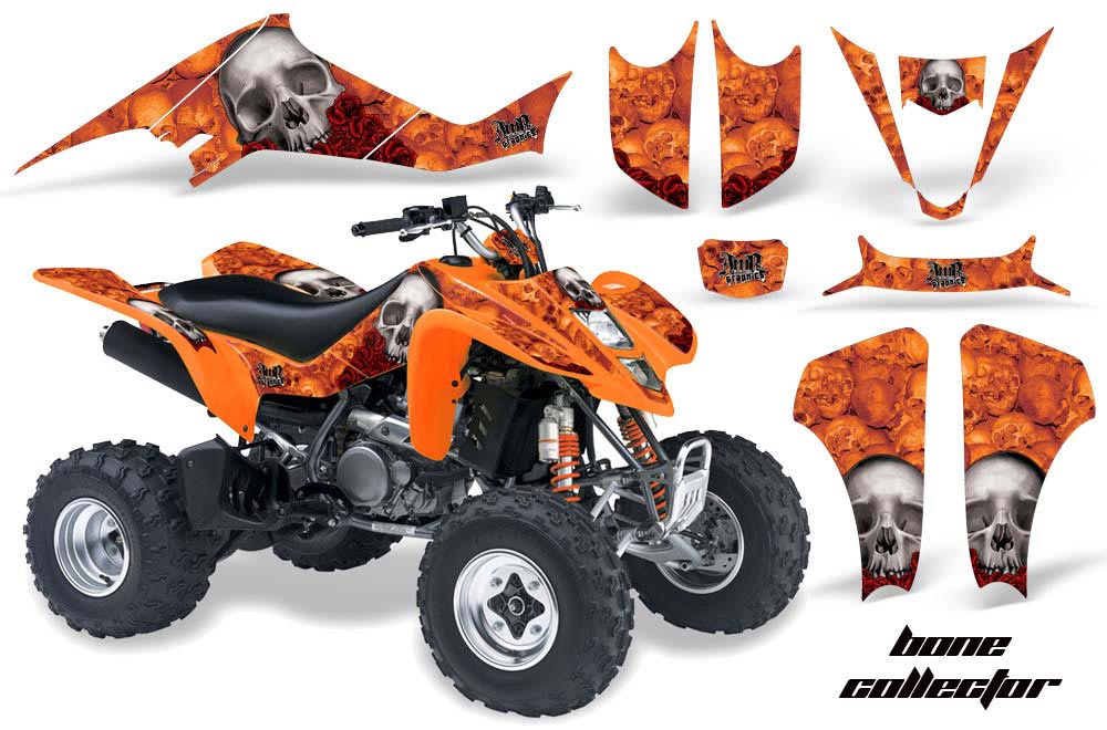 Suzuki LTZ 400 ATV Graphic Kit - 2003-2008 Bone Collector Orange