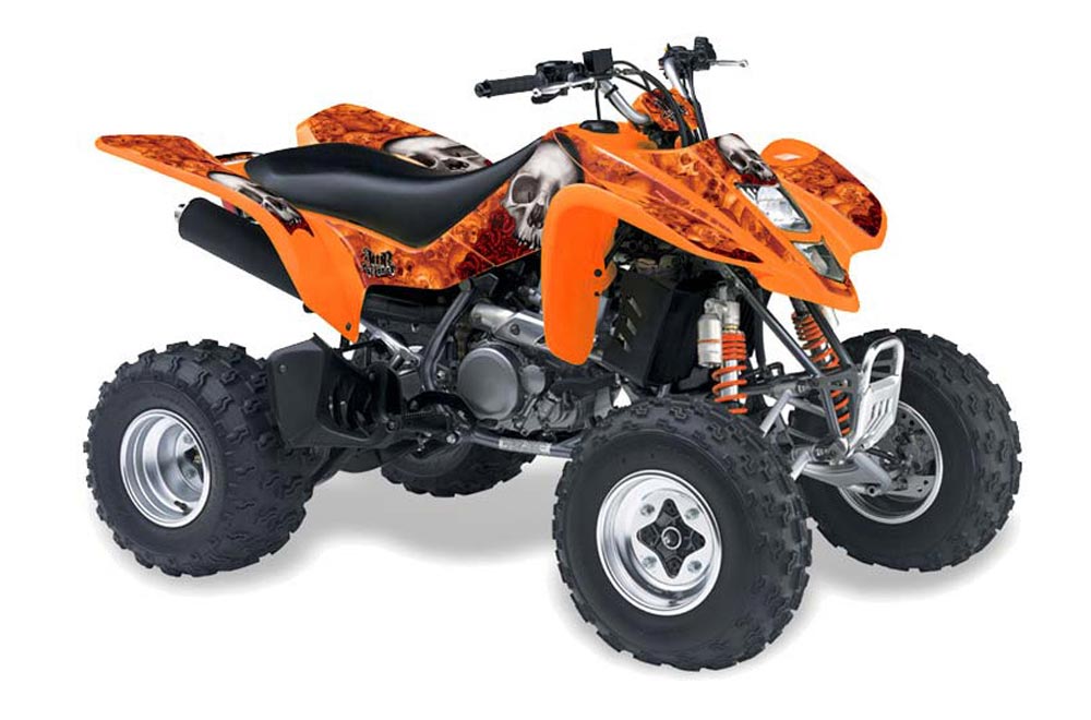 Suzuki LTZ 400 ATV Graphic Kit - 2003-2008 Bone Collector Orange