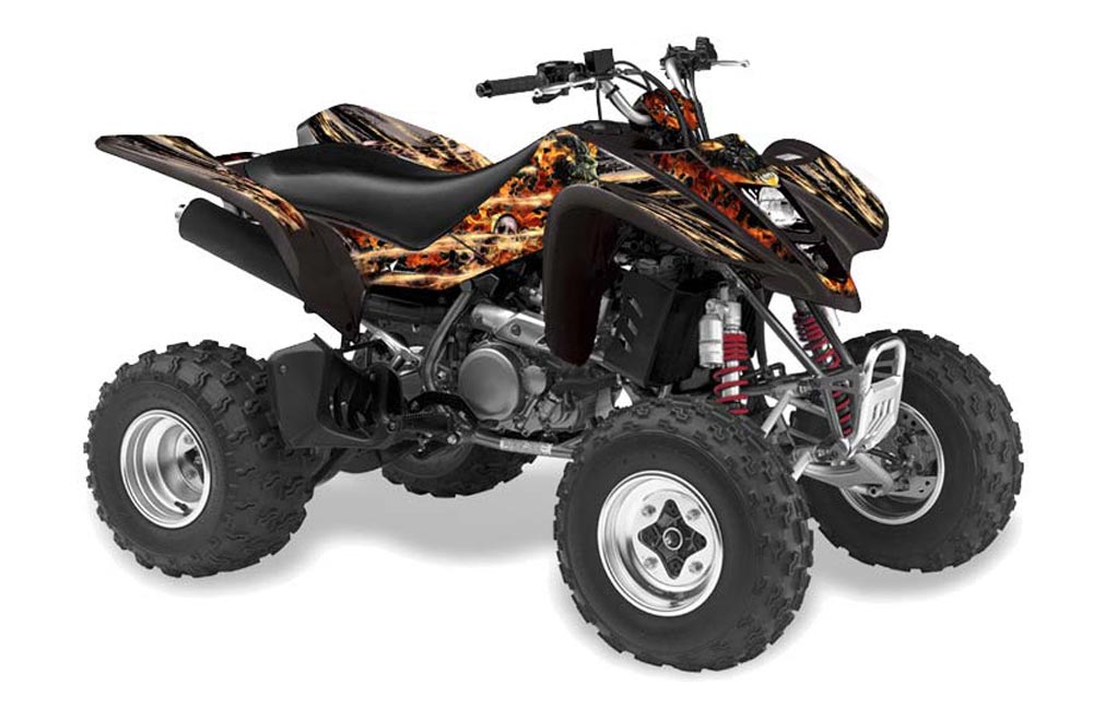 Kawasaki KFX 400 ATV Graphic Kit - 2003-2008 Firestorm Black