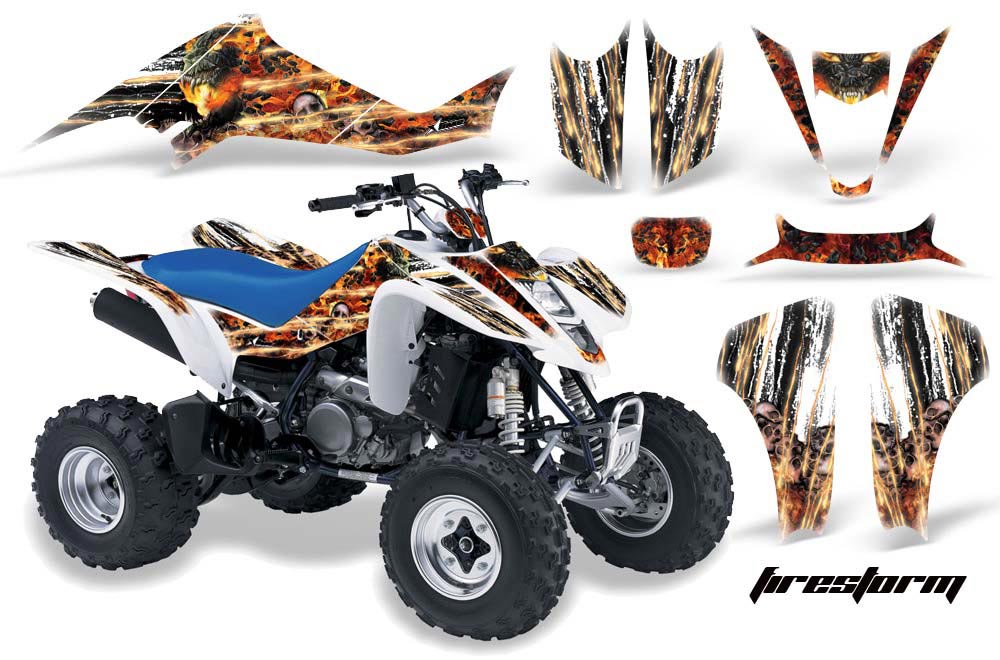 Suzuki LTZ 400 ATV Graphic Kit - 2003-2008 Firestorm White