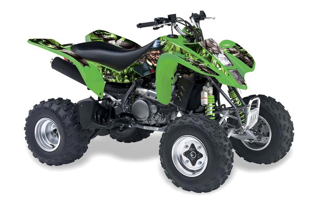 Kawasaki KFX 400 ATV Graphic Kit - 2003-2008 Mad Hatter Green