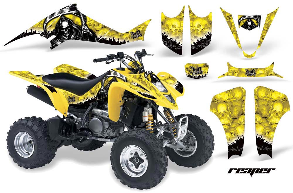 Suzuki LTZ 400 ATV Graphic Kit - 2003-2008 Reaper Yellow