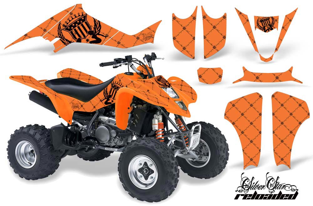 Suzuki LTZ 400 ATV Graphic Kit - 2003-2008 Silver Star - Reloaded Black