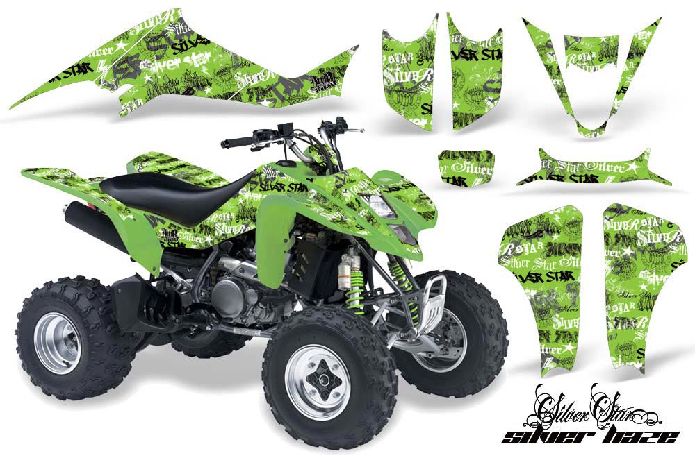 Suzuki LTZ 400 ATV Graphic Kit - 2003-2008 Silver Star - Silverhaze Black