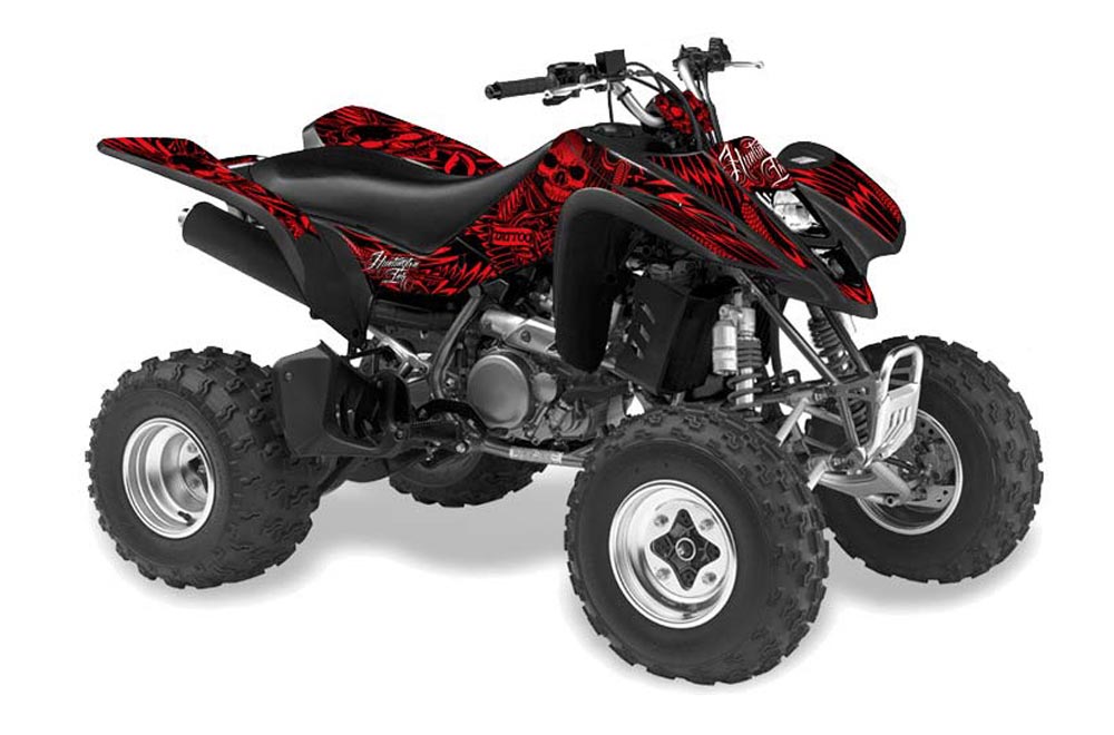 Suzuki LTZ 400 ATV Graphic Kit - 2003-2008 Skulls and Hammers Red