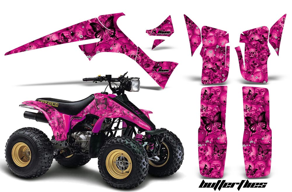 Suzuki LT 230/R ATV Graphic Kit - All Years Butterfly Pink