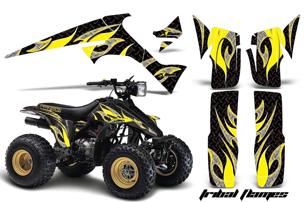 Suzuki LT 230/R ATV Graphic Kit - All Years Tribal Flames Yellow