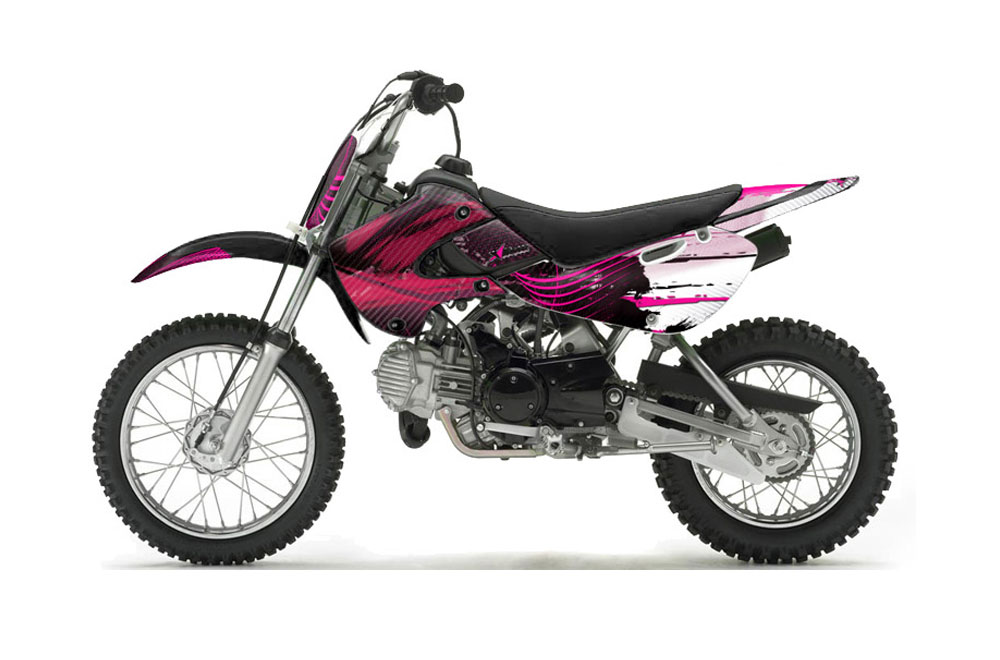 Suzuki DRZ 110 Dirt Bike Graphic Kit - All Years Carbon X Pink