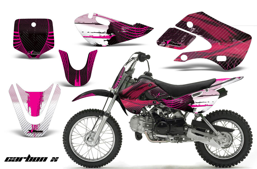 Suzuki DRZ 110 Dirt Bike Graphic Kit - All Years Carbon X Pink