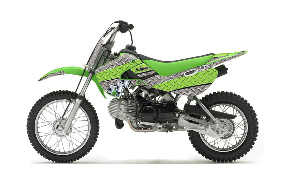 Suzuki RM 65 Dirt Bike Graphic Kit - All Years Diamond Flames Silver