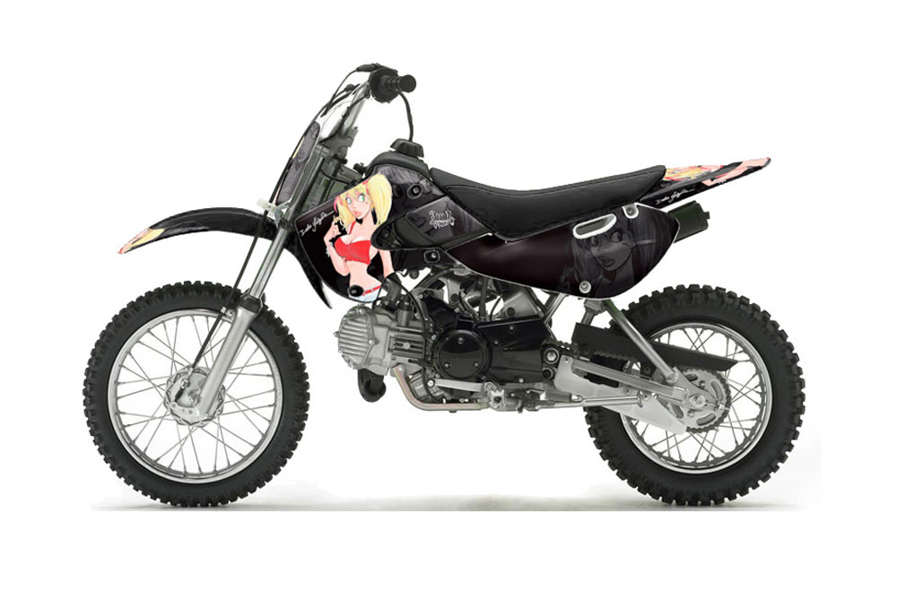 Suzuki DRZ 110 Dirt Bike Graphic Kit - All Years Mandy Red