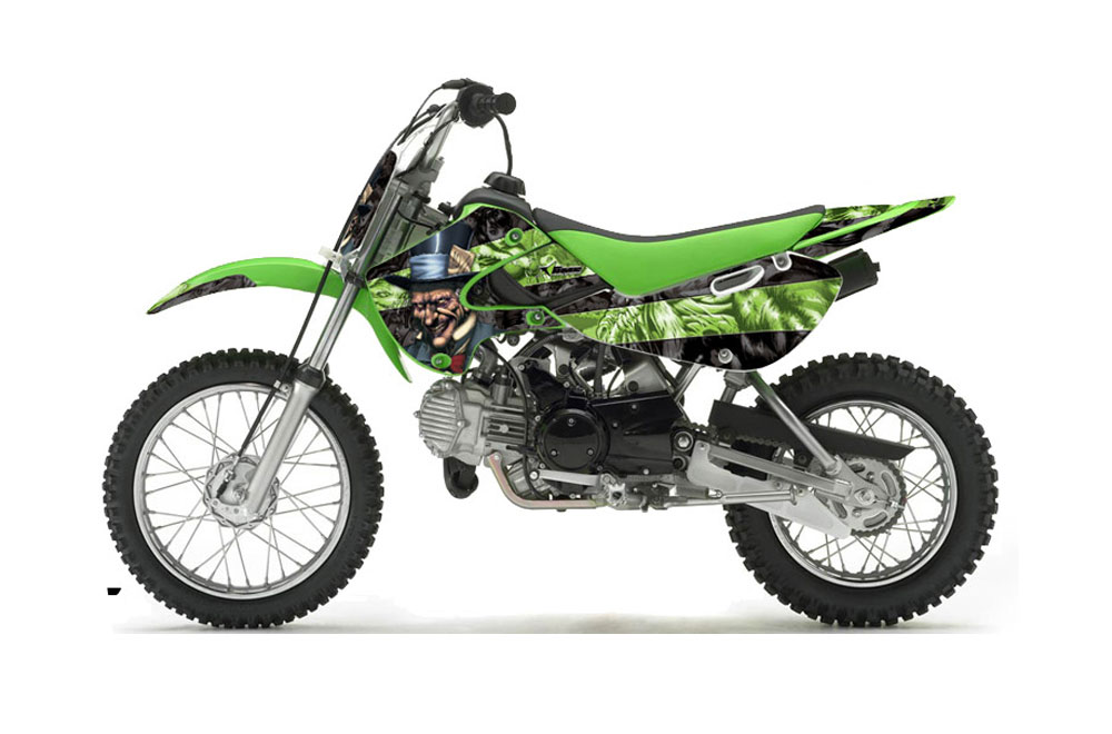 Suzuki DRZ 110 Dirt Bike Graphic Kit - All Years Mad Hatter Black