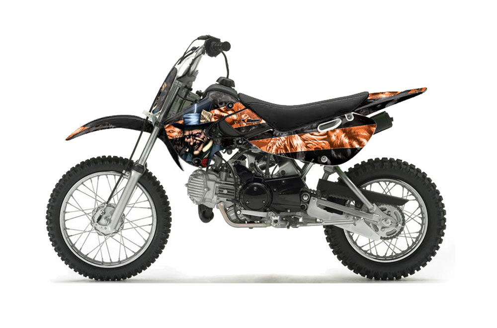 Suzuki DRZ 110 Dirt Bike Graphic Kit - All Years Mad Hatter Black