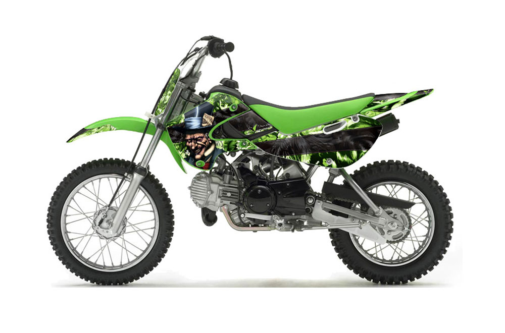 Suzuki DRZ 110 Dirt Bike Graphic Kit - All Years Mad Hatter Black