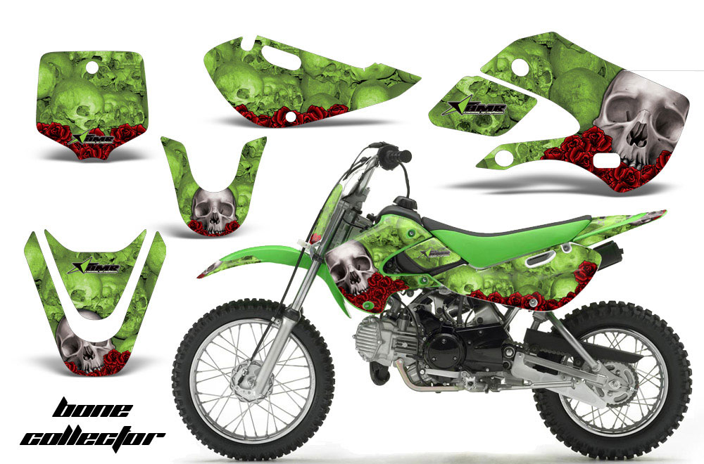Suzuki RM 65 Dirt Bike Graphic Kit - All Years Bone Collector Green
