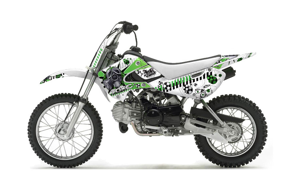 Suzuki DRZ 110 Dirt Bike Graphic Kit - All Years Toxicity White
