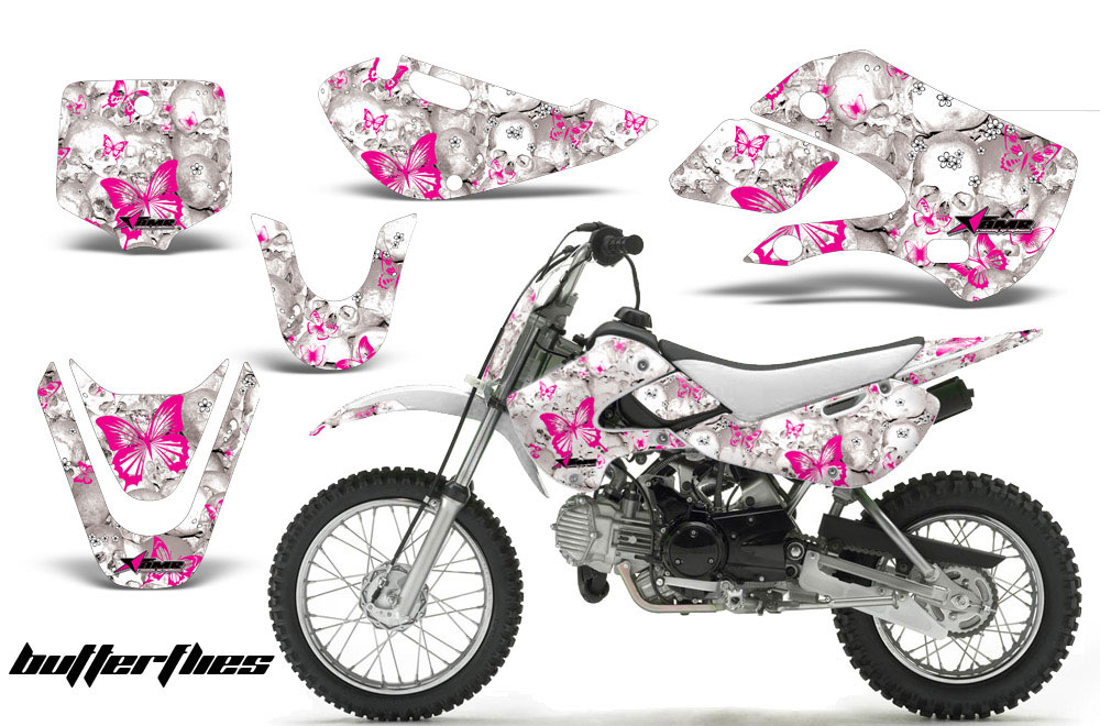 Suzuki DRZ 110 Dirt Bike Graphic Kit - All Years Butterfly White
