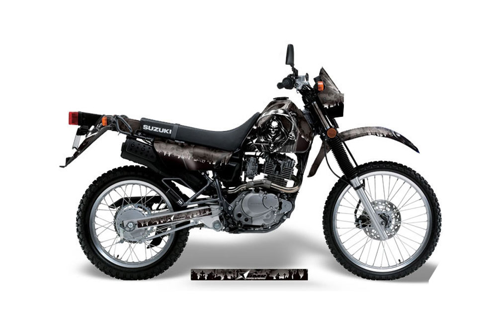 Suzuki DRZ 200 SE Dirt Bike Graphic Kit - 1996-2009 Reaper Black