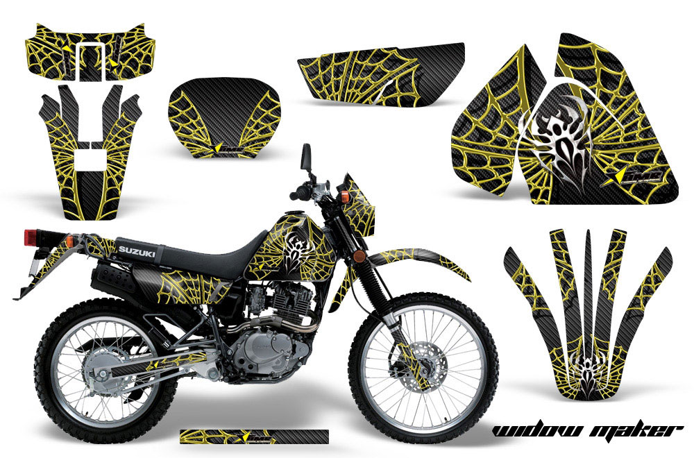 Suzuki DRZ 200 SE Dirt Bike Graphic Kit - 1996-2009 Widow Maker Yellow