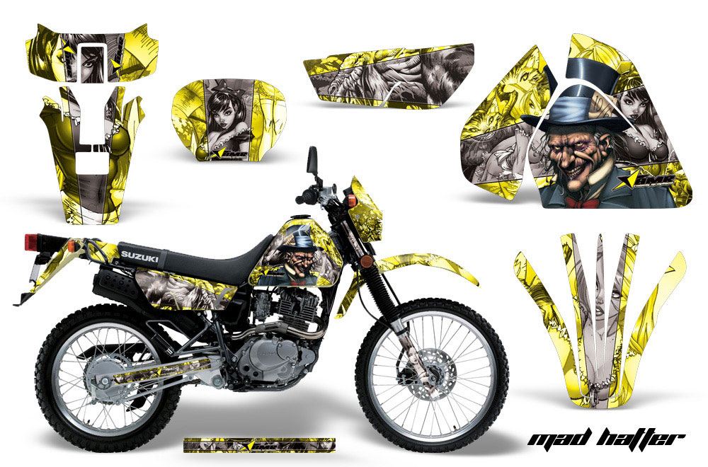 Suzuki DRZ 200 SE Dirt Bike Graphic Kit - 1996-2009 Mad Hatter Yellow