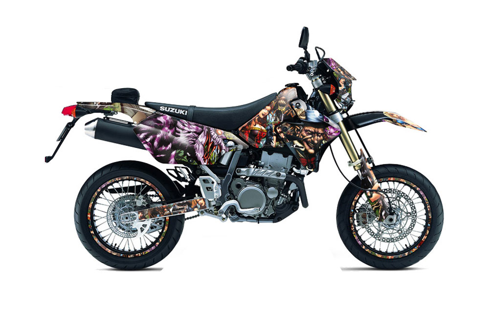 Suzuki DRZ 400 S Metal Tank Dirt Bike Graphic Kit - 2000-2018 Mad Hatter Full