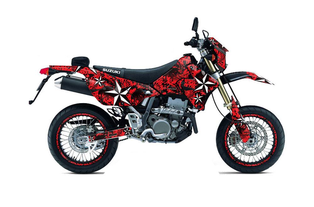 Suzuki DRZ 400 S Metal Tank Dirt Bike Graphic Kit - 2000-2018 NorthStar Red