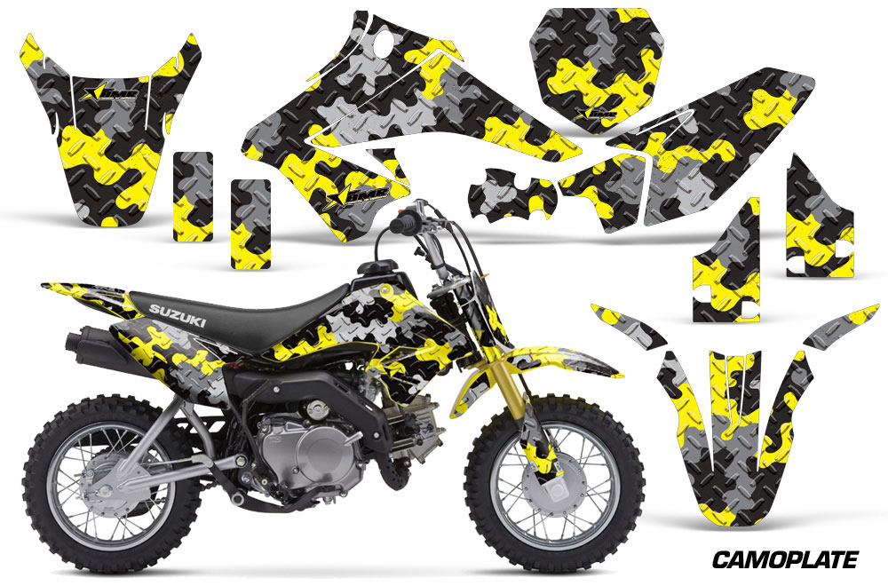 Suzuki DRZ 70 Dirt Bike Graphic Kit - 2008-2016 Camoplate Yellow