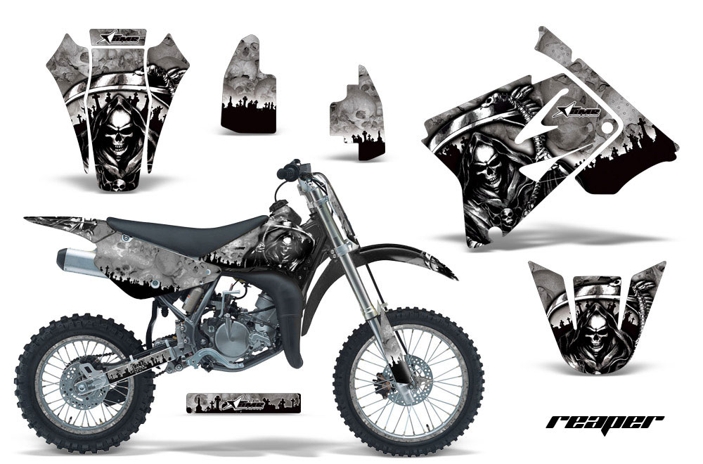 Suzuki RM 85 Dirt Bike Graphic Kit - 2002-2015 Reaper Silver
