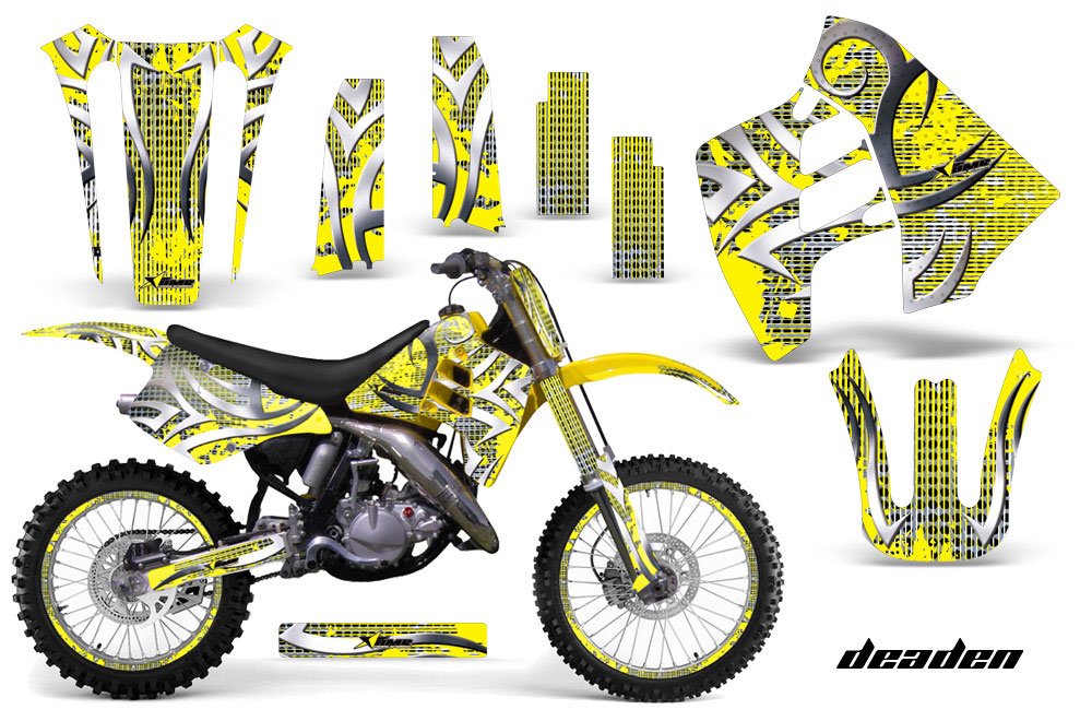 Suzuki RM 250 Dirt Bike Graphic Kit - 1989-1992 Deaden Yellow